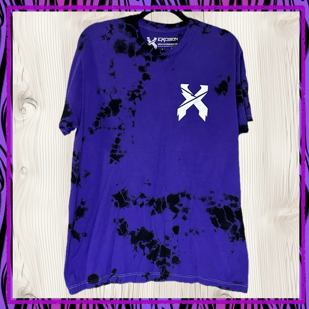 EXCISION Purple Tie Dye Graphic T-Shirt | Size L - Picture 3 of 5